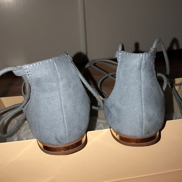 Mossimo ice blue lace up ballet flats - Picture 3 of 5